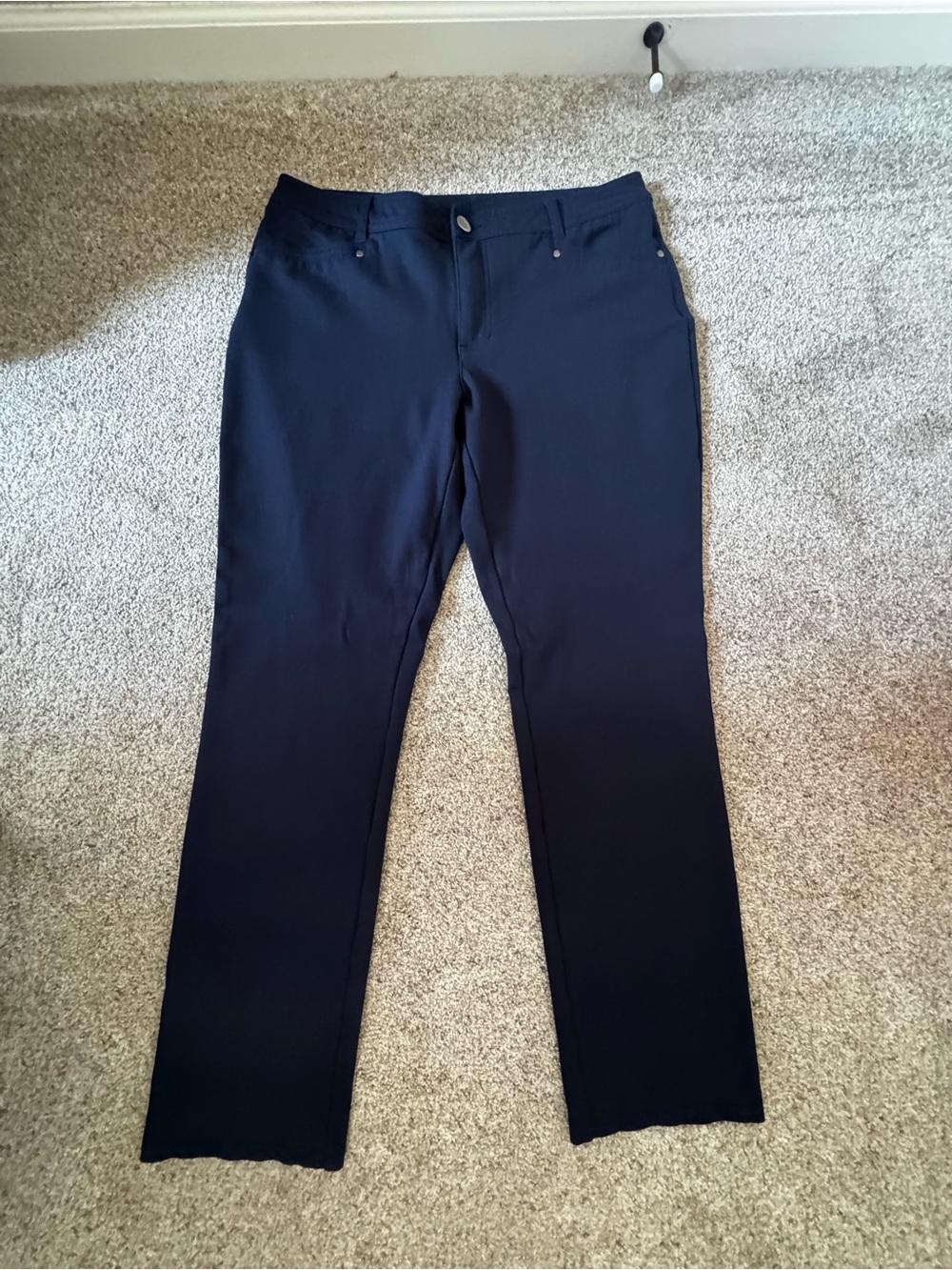 Christopher & Banks Navy Straight-Leg Pants